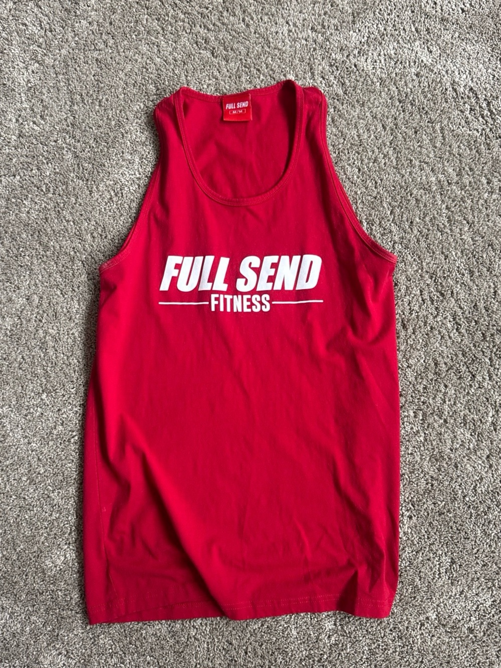 Full Send Fitness Men’s Red Tank Top